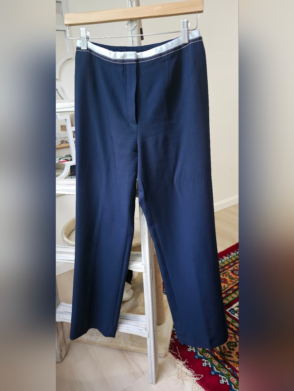 Adolfo Studio Women's Navy Tailored Dress Pants